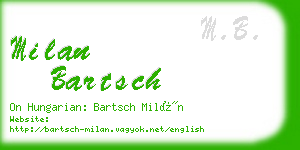 milan bartsch business card